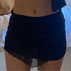 Cute Black Mini Skirt, Size S (can size up to M), Y2K, Grunge